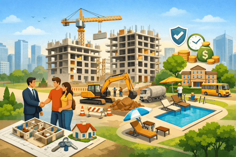 Under Construction 3 BHK Flats in Shela