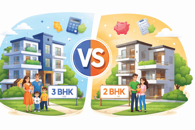 3 BHK vs 2 BHK Flats in Shela