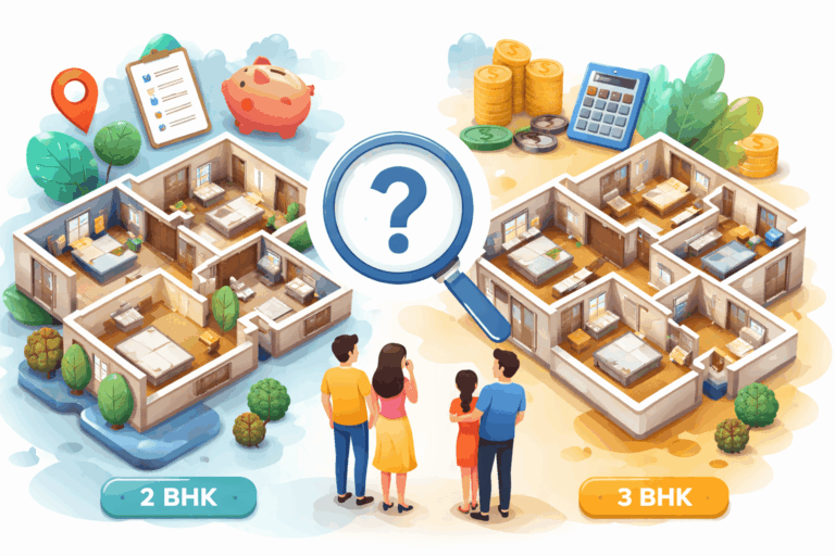 3 BHK vs 2 BHK Flats in Shela