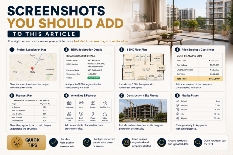 What is the price of 3 BHK flats in Shela?