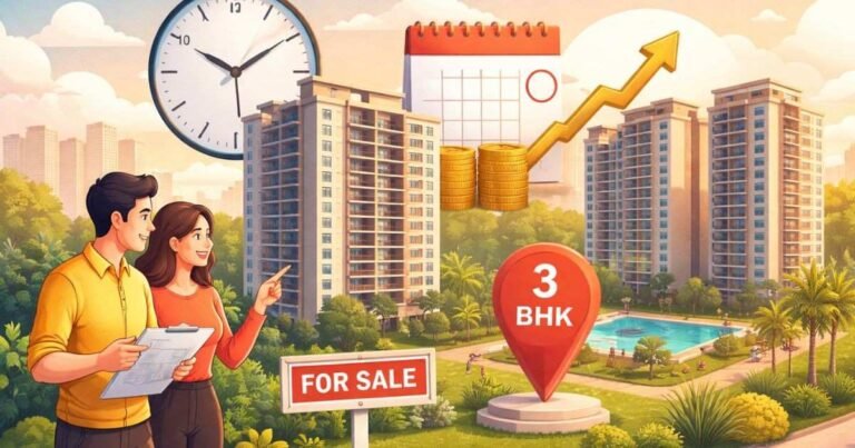 What is the price of 3 BHK flats in Shela?