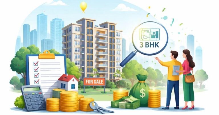 What is the price of 3 BHK flats in Shela?