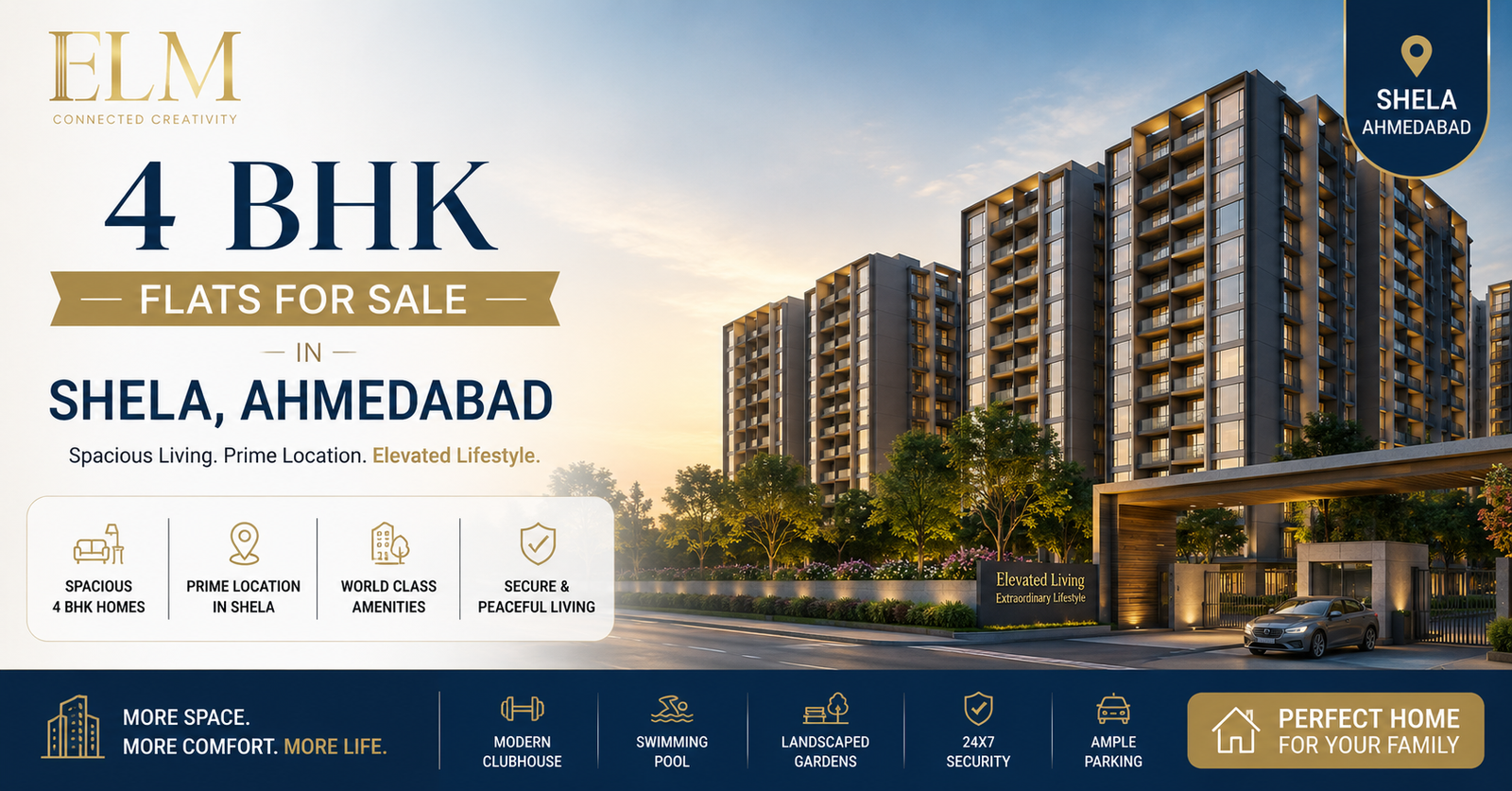 4 BHK Flats For Sale In Shela Ahmedabad  