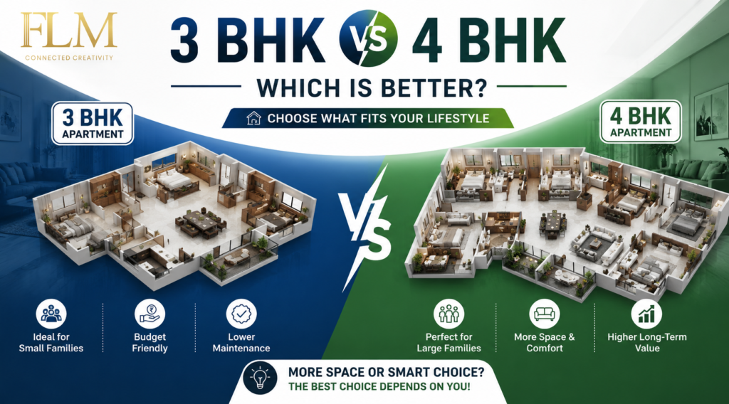3 BHK vs 4 BHK Apartment Which Is Better