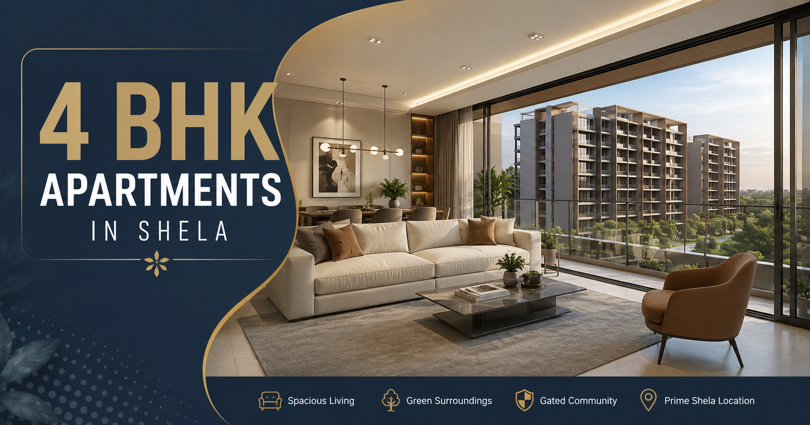 Premium 4 BHK Apartments In Shela