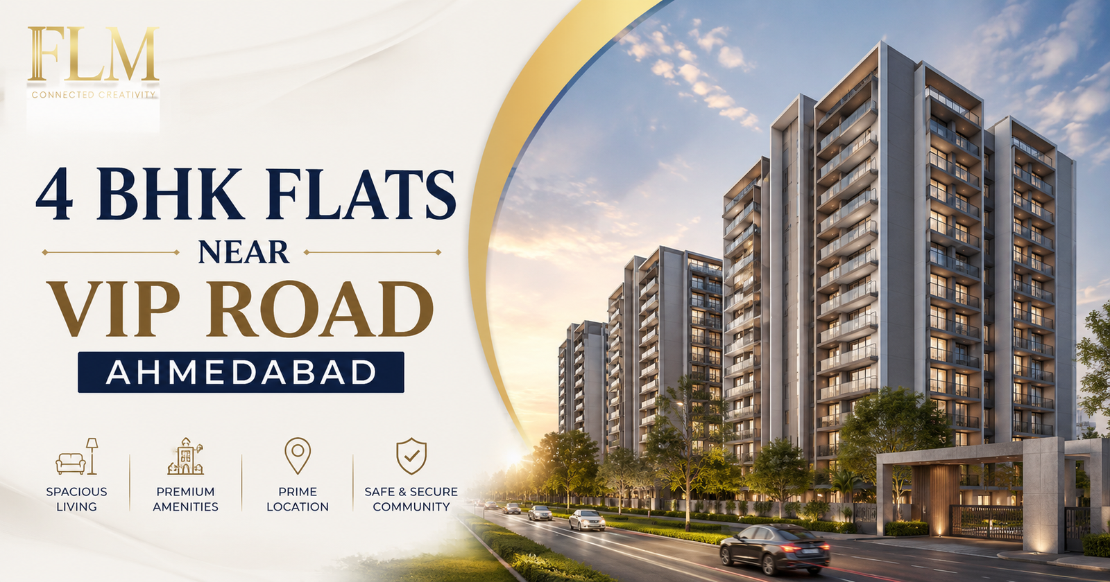 4 BHK Flats Near VIP Road Ahmedabad